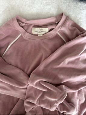 TROVATA BORDS OF PARADISE    Powder Pink velvet Crewneck Sweater and Pants